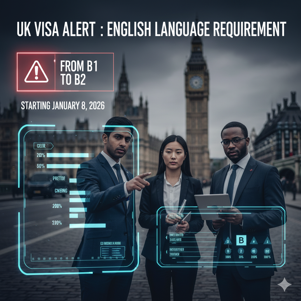UK Visa Alert: English Language Requirement Jumps from B1 to B2 in 2026